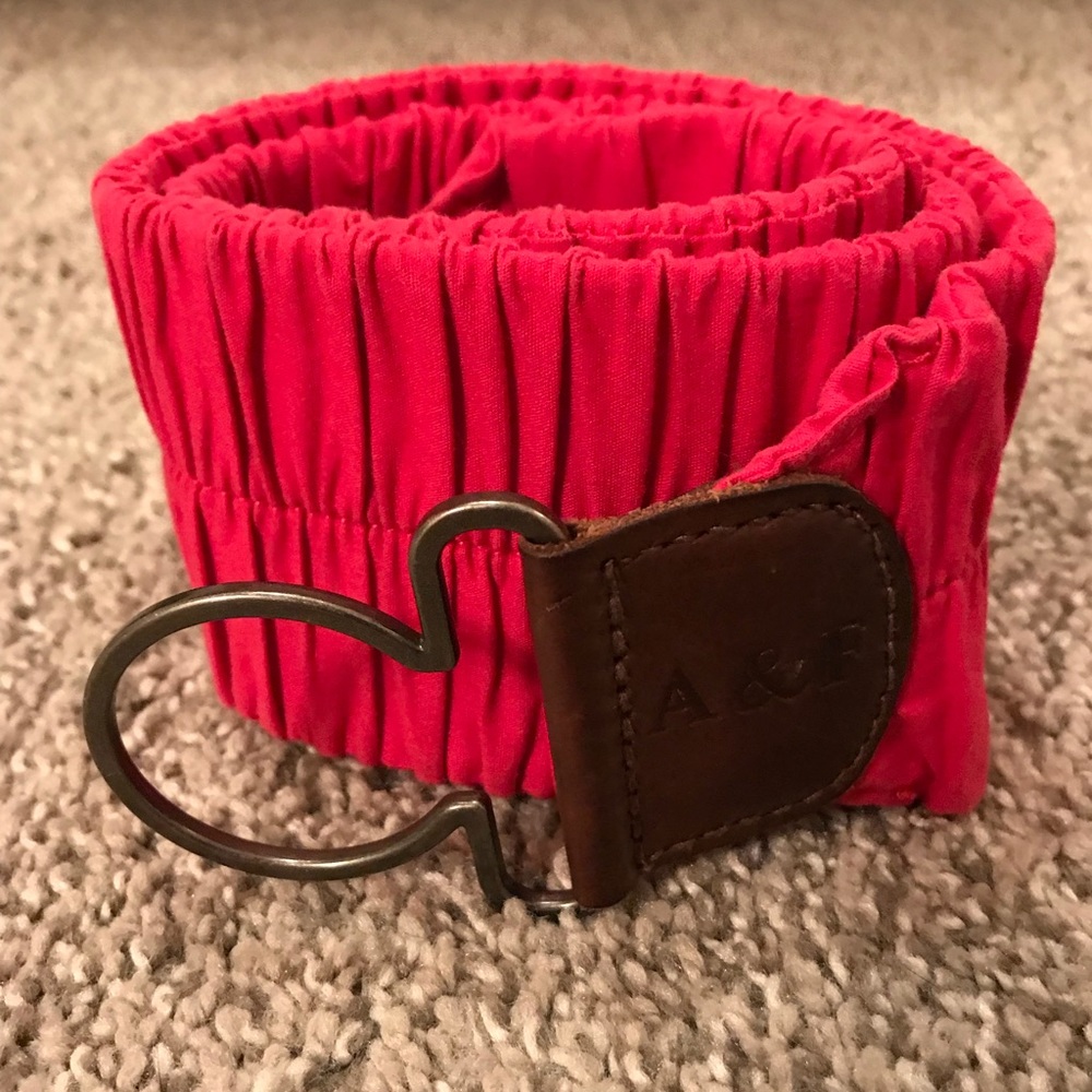 Abercrombie and Fitch Elastic Belt- Red