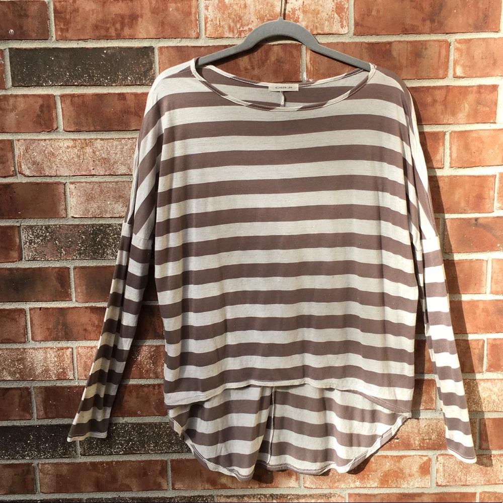 Tan and cream top