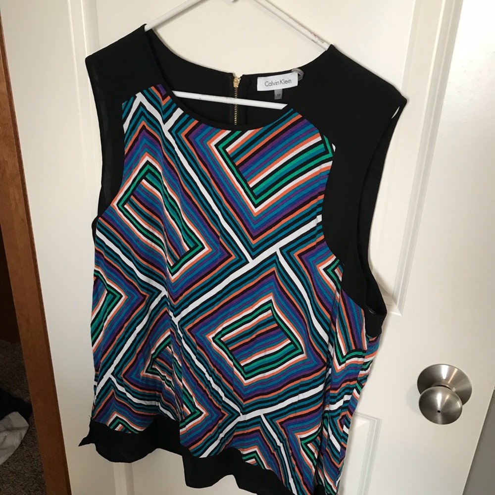 Calvin Klein Tank w/zip back