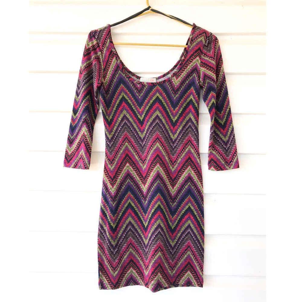 GB GIANNI BINI long sleeved bodycon mini dress