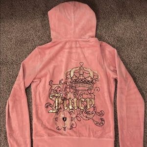 Juicy Couture Velour Tracksuit Hoodie Light Pink