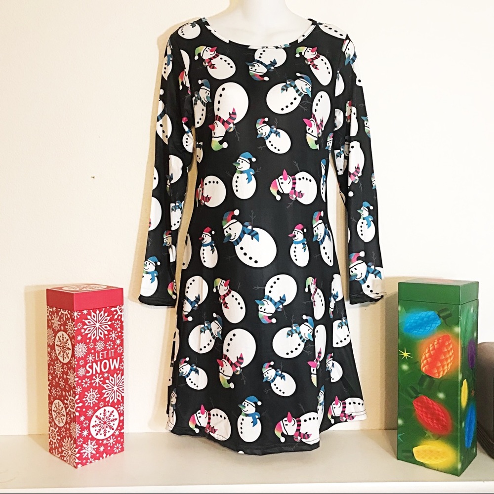 LAST ONE Snowman Christmas Holiday Party Fun Dress