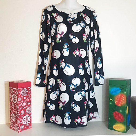 LAST ONE Snowman Christmas Holiday Party Fun Dress - Picture 3 of 3