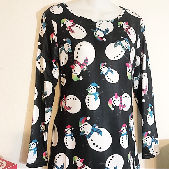 LAST ONE Snowman Christmas Holiday Party Fun Dress - Picture 2 of 3