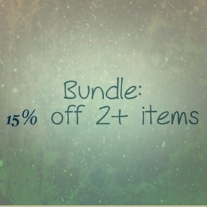 15% if you buy 2+ items❣️