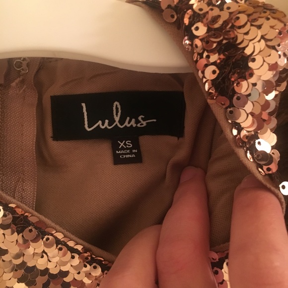 Rose Gold Sequin Maxi Gown - Picture 4 of 6