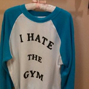 WILDFOX Women's 'I Hate the Gym' printed Pullover.