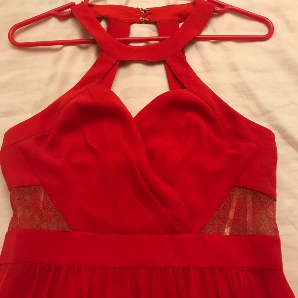 BCBG Sz. 8 women's long red dress