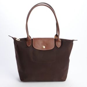 Chocolate brown longchamp bag