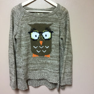 Comfy Democracy Crew Neck Owl Sweater Size XL