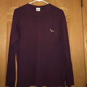 VS pink maroon long sleeve