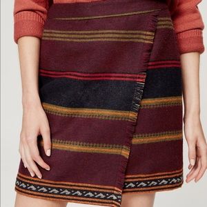 LOFT Blanket Wrap Fringe Wrap Mini Stripe 16