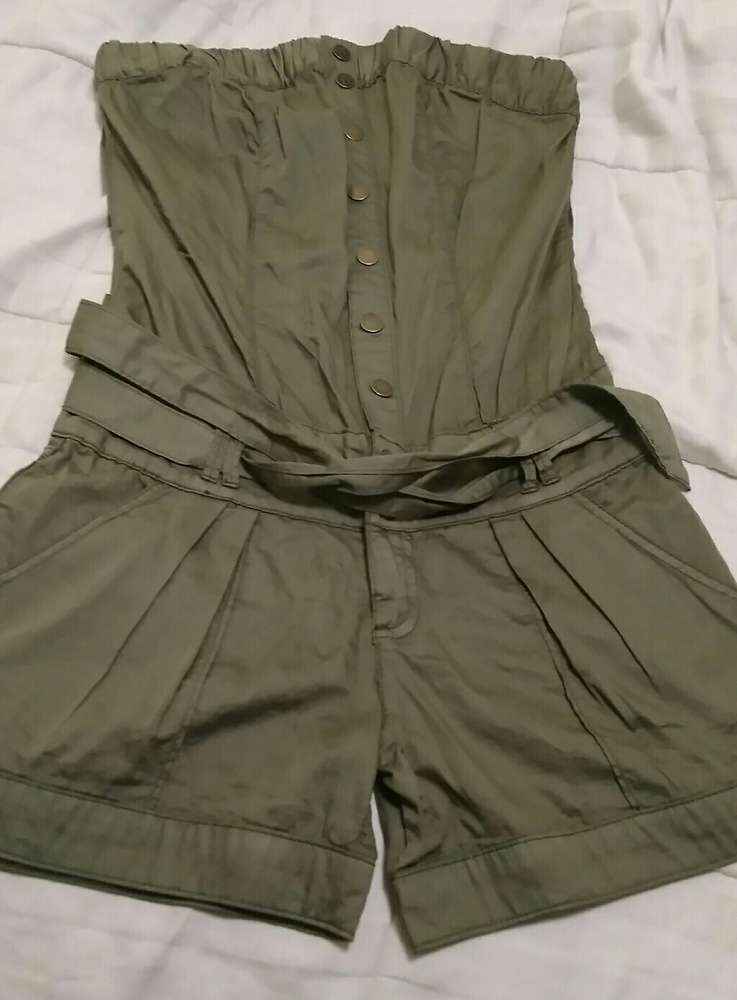 Strapless romper shorts