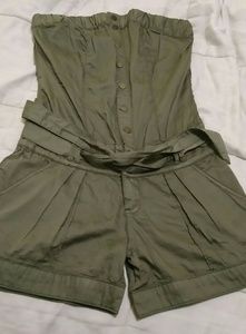 Strapless romper shorts