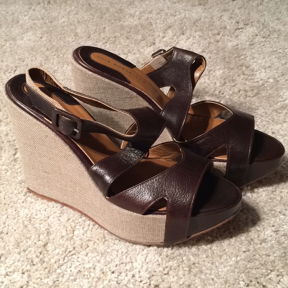 Colin Robertson Canvas & Leather Wedge