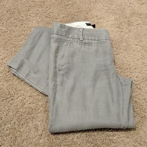 Banana Republic 100% Linen Ryan Fit Trousers Gray