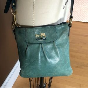 Coach Teal Leather Crossbody