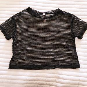 Fishnet crop top