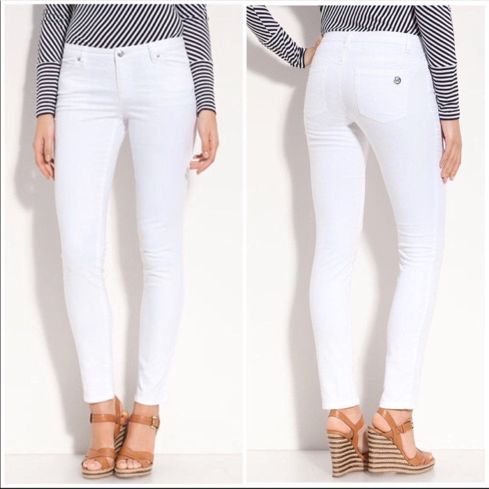 Michael Kors skinny white jeans