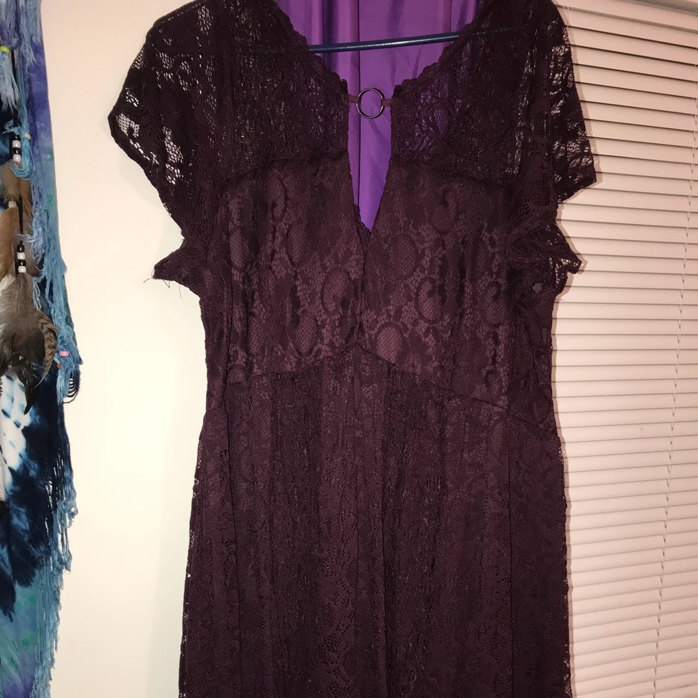 Torrid Burgundy lace dress