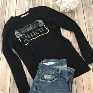 Juicy couture long sleeve tee shirt in black