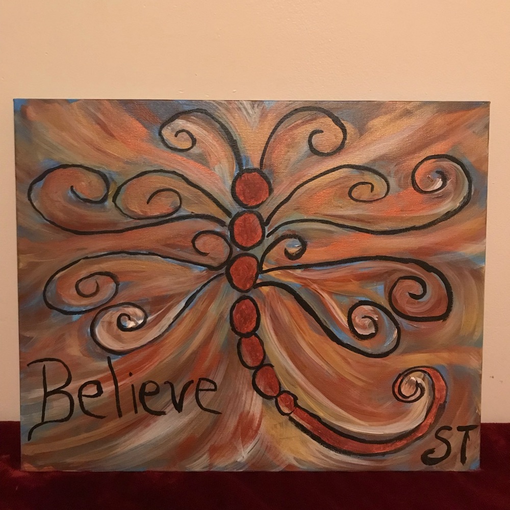Beautiful Dragon Fly Painting