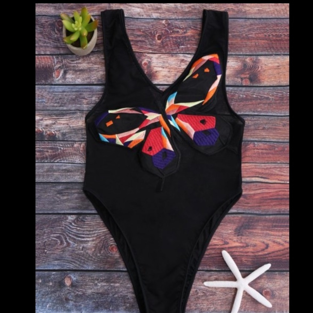 Butterfly sheer one piece 🦋