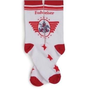 Budweiser white socks OSFA