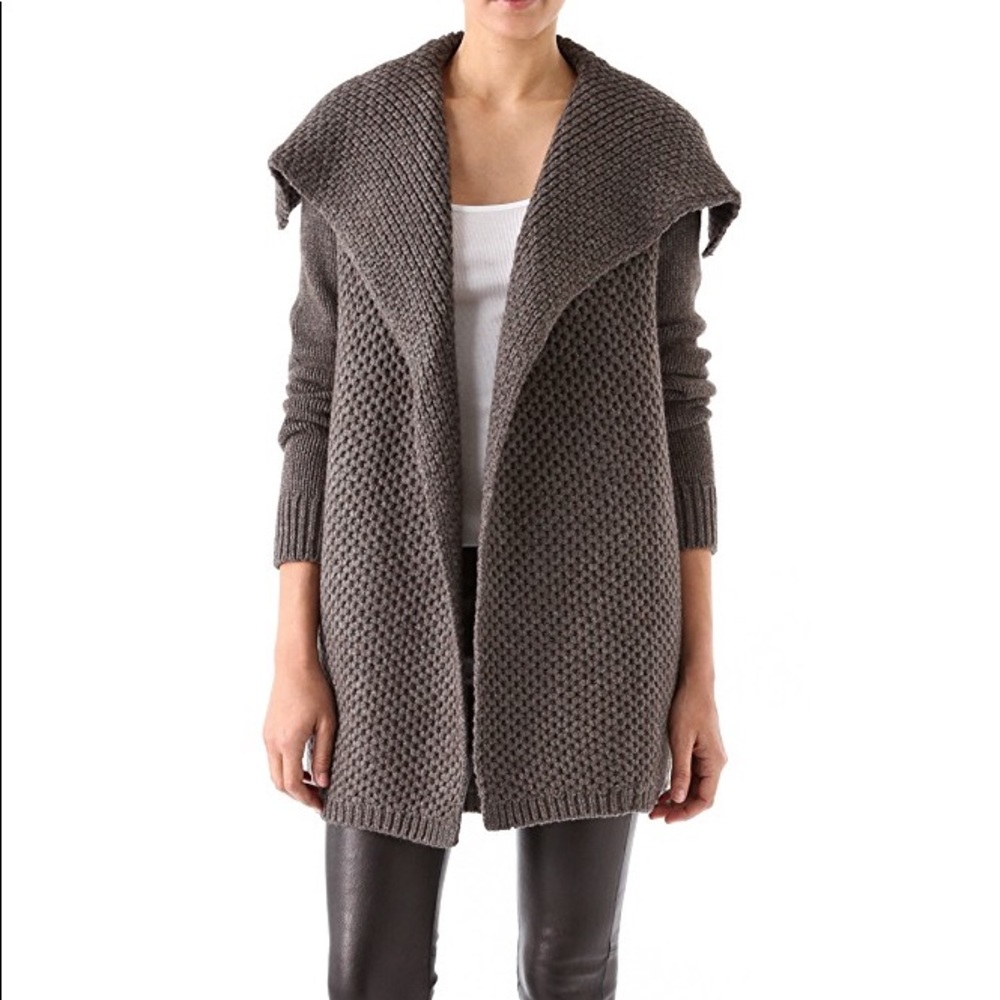 Vince honeycomb knit sweater coat S *very stylish*