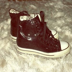 Sequin Hidden Wedge "Chucks"