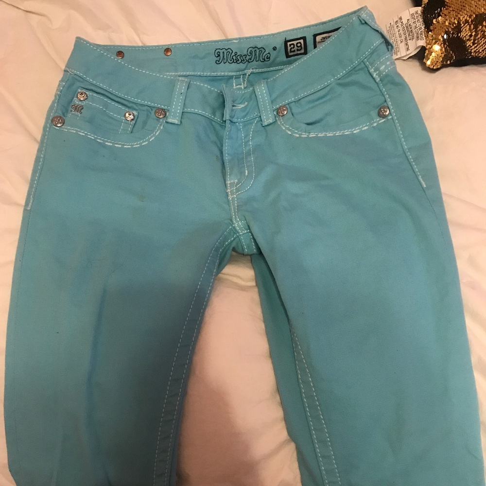 Size 29 Blue Miss Me Skinny Jeans