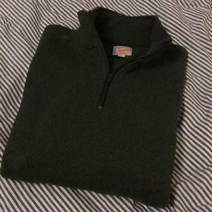 JCrew Men’s Summit Fleece 3/4 zip in Heather Pine