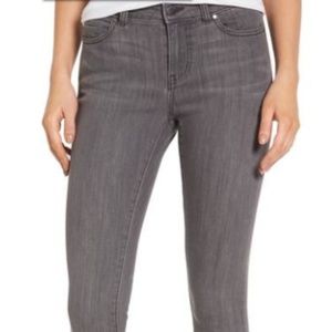 High Rise Grey Stretch Skinny Jeans