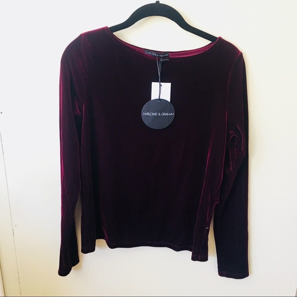 NWT • Harlowe & Graham • Velvet Top