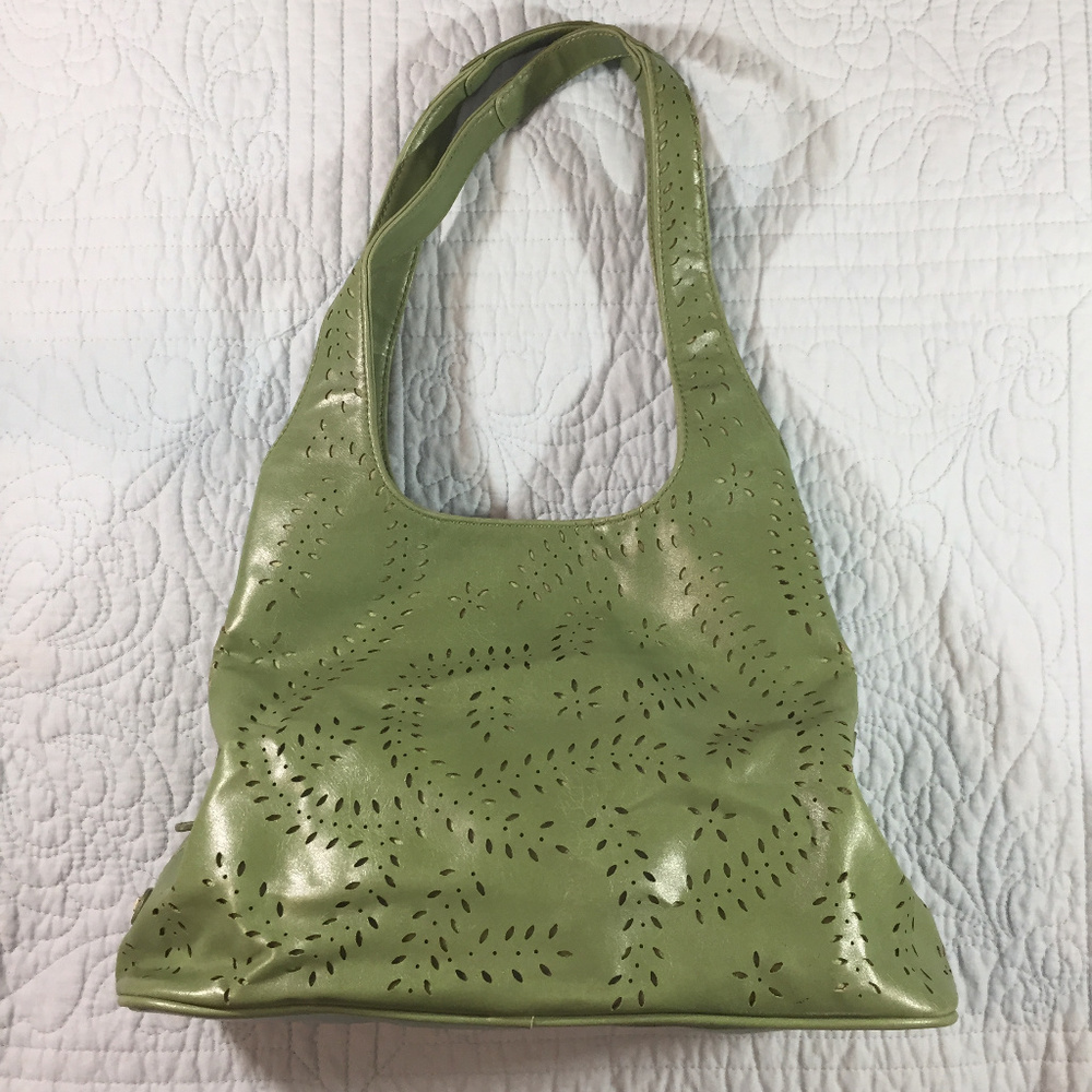 Green Laser Cut Embellishment Nine West Purse