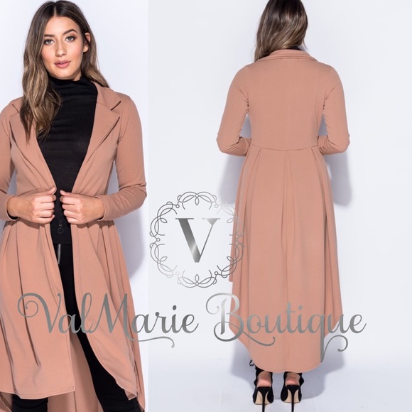 Camel Dipped Hem Duster / Jacket - Picture 2 of 4