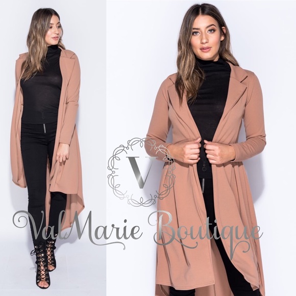 Camel Dipped Hem Duster / Jacket - Picture 3 of 4