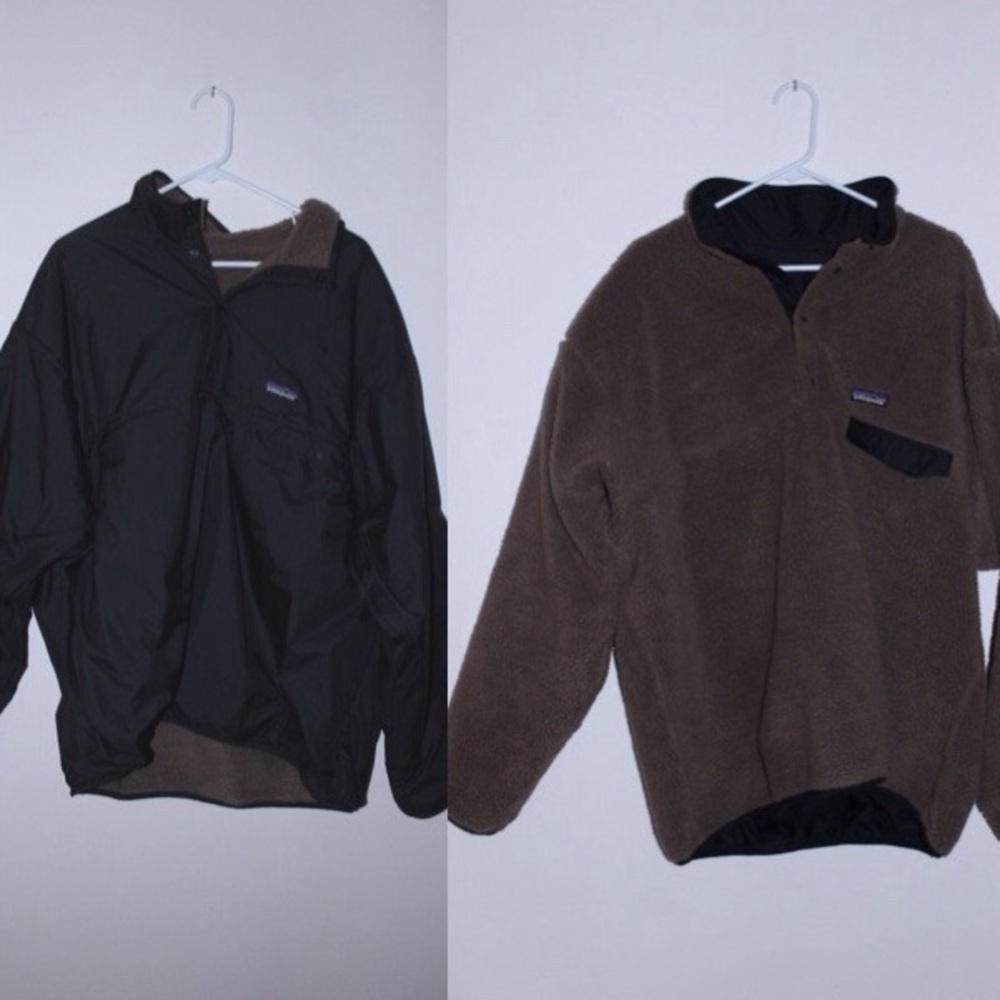 Reversible Patagonia 1/4 Button Down Pull Over
