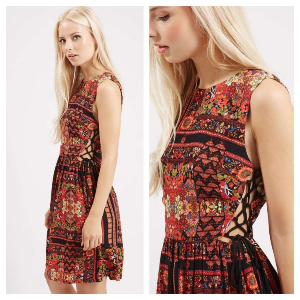 Topshop size 4 side tie dress