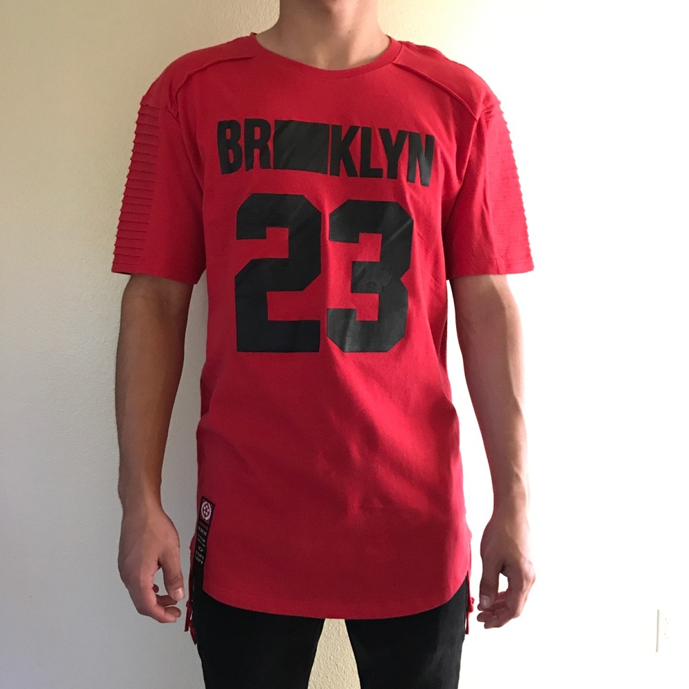 Custom Red Brooklyn 23 Shirt