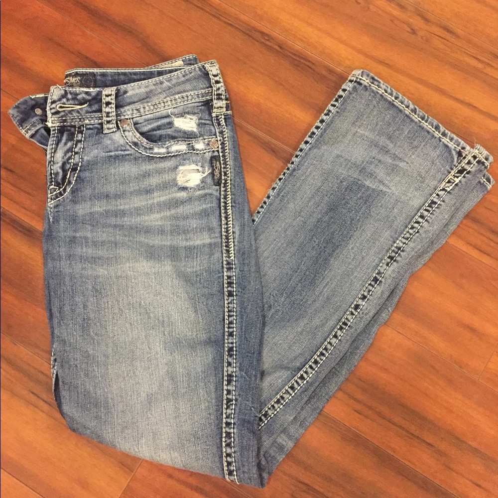 Silver Suki Mid Slim Boot Cut