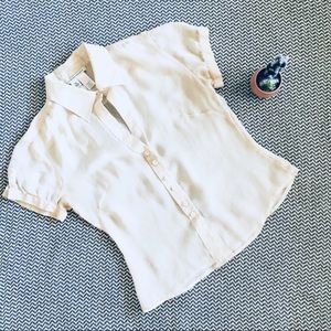 Banana Republic • Cream Silk Blouse