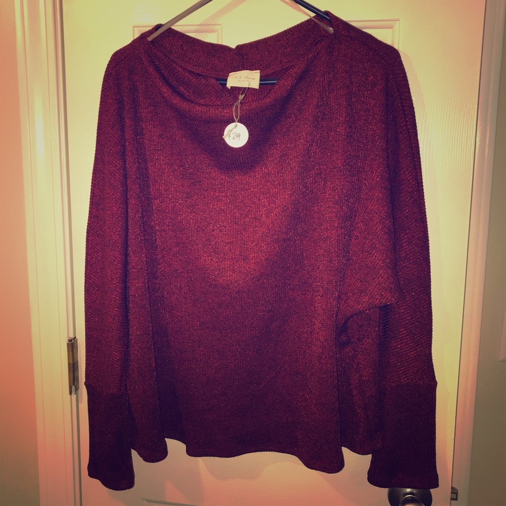 Red multi wear sweater