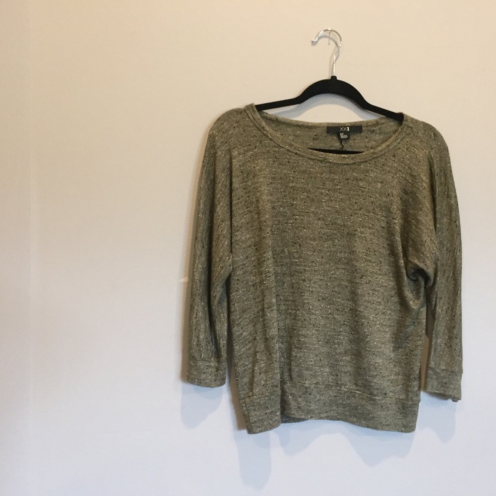 Olive Green forever 21 quarter sleeve top size S