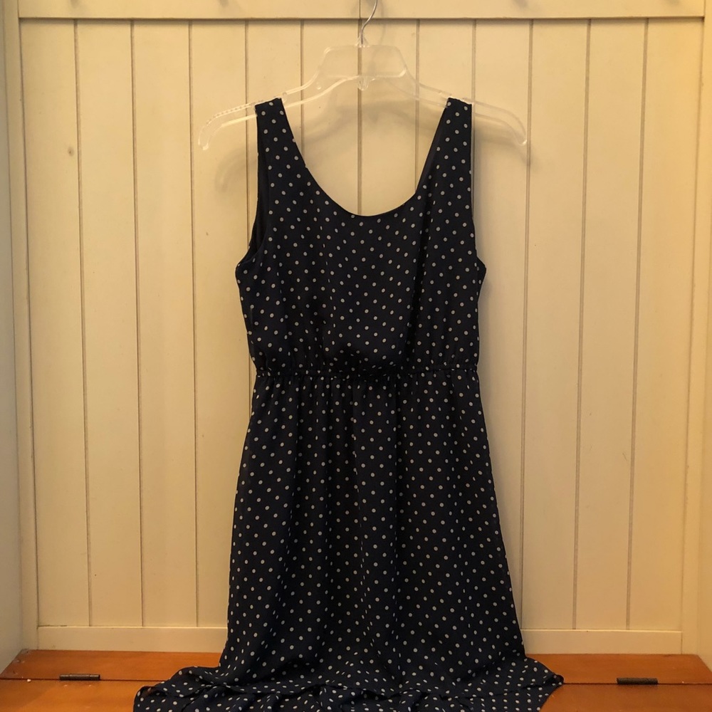 Navy High Low Dress