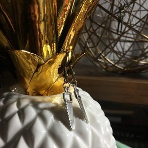 Handmade saw earrings