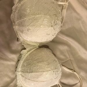 VS white lace dream angels bra 36D