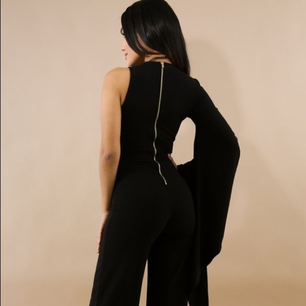 One shoulder sexy jumpsuit - Picture 2 of 3
