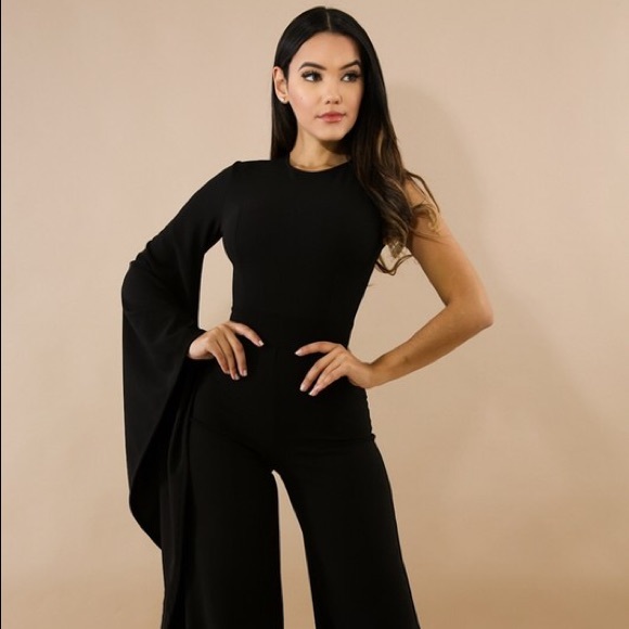 One shoulder sexy jumpsuit - Picture 3 of 3