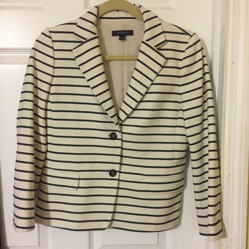 Ann Taylor stripped blazer